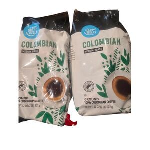 Happy Belly Colombian Medium Roast Ground Coffee 32 oz 2 lbs Bag